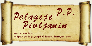 Pelagije Pivljanin vizit kartica